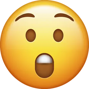 Shocked Face Emoji PNG Image