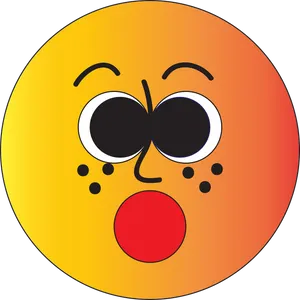 Shocked Face Emoji Graphic PNG Image