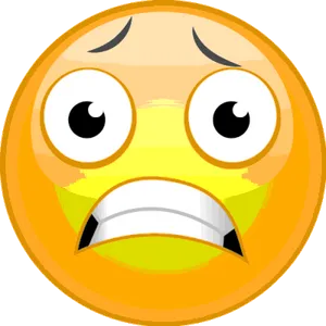 Shocked Yellow Emoji Graphic PNG Image