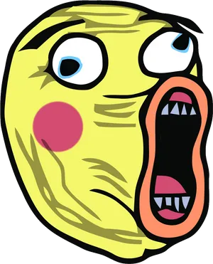 Shocked Yellow Meme Face.png PNG Image