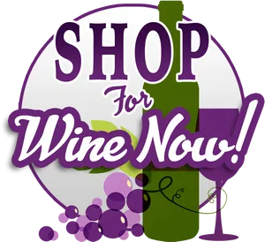 Shopfor Wine Now Promotional Graphic PNG Image