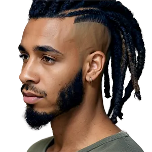 Short Dreads With Fade Png 43 PNG Image