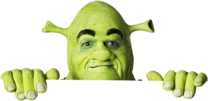 Shrek Peeking Over Edge PNG Image