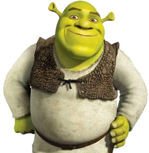 Shrek Smiling Portrait PNG Image