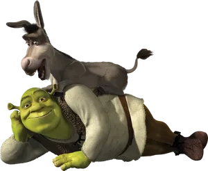 Shrekand Donkey Friends Forever PNG Image