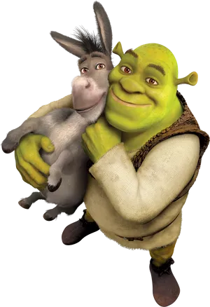 Shrekand Donkey Friends Forever PNG Image