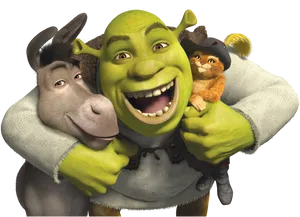 Shrekand Friends Smiling PNG Image