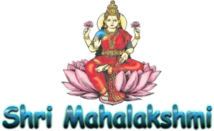 Shri Mahalakshmion Lotus PNG Image