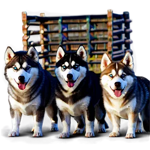 Siberian Husky Family Png Yni PNG Image