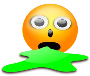 Sick_ Emoji_ Vomiting_ Green PNG Image