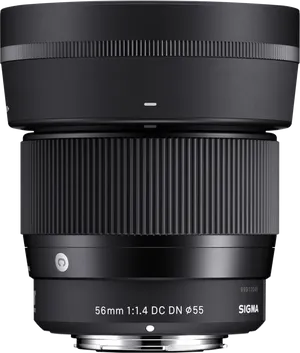 Sigma56mm F1.4 Lens PNG Image