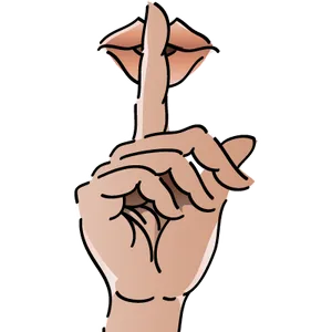 Silence Gesture Graphic PNG Image