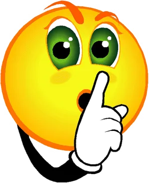 Silent Emoji Gesture PNG Image