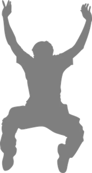 Silhouette_ Jump_ Celebration PNG Image