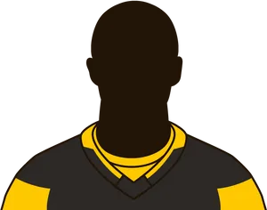 Silhouette Portrait Sports Jersey PNG Image