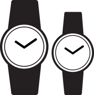 Silhouette Smartwatches Vector PNG Image