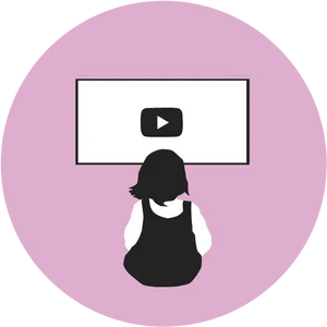 Silhouette Viewer Youtube Icon PNG Image