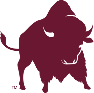 Silhouetted Bison Graphic PNG Image