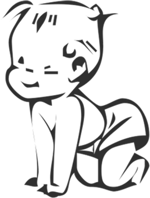 Silhouetted Cartoon Character PNG Image