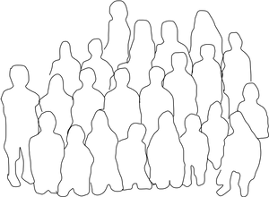 Silhouetted Crowd Gathering.png PNG