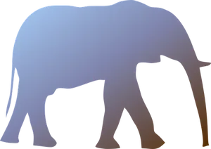 Silhouetted Elephant Graphic PNG Image