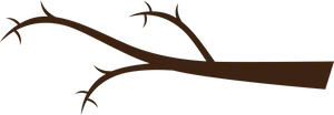 Silhouetted Tree Branchwith Thorns PNG Image