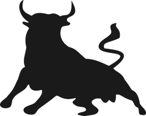 Silhouetteof Bull PNG Image