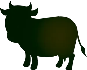 Silhouetteof Cattle PNG Image