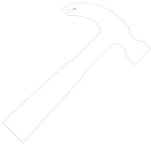 Silhouetteof Classic Hammer PNG Image