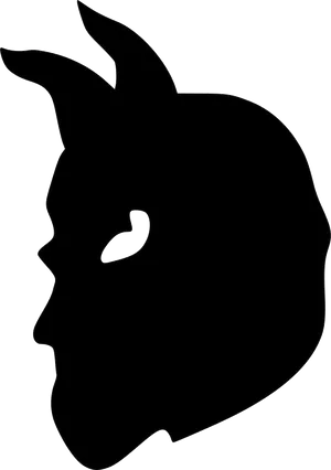 Silhouetteof Demon Profile PNG Image