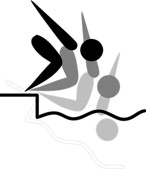 Silhouetteof Diverin Midair PNG Image