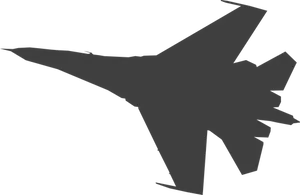 Silhouetteof Fighter Jet PNG Image