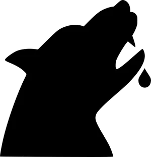 Silhouetteof Howling Werewolf PNG Image