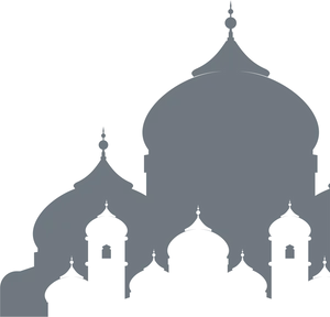 Silhouetteof Mosque Domesand Minarets PNG Image