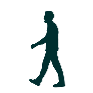 Silhouetteof Person Walking PNG Image