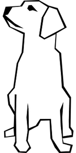 Silhouetteof Sitting Dog PNG Image