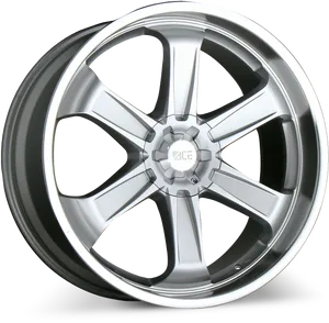 Silver Alloy Wheel Design PNG Image