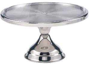 Silver Cake Stand Elegant Design PNG Image