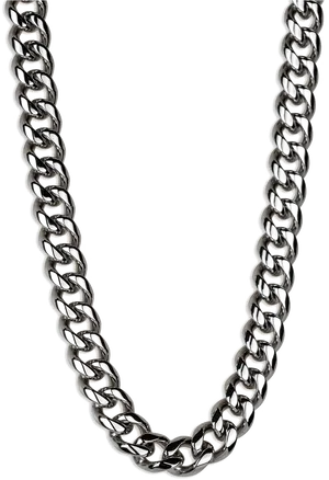 Silver Chain Gangster Style PNG Image