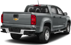 Silver Chevrolet Colorado Pickup Truck PNG Image