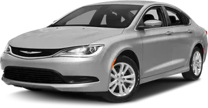 Silver Chrysler Sedan Profile View PNG Image