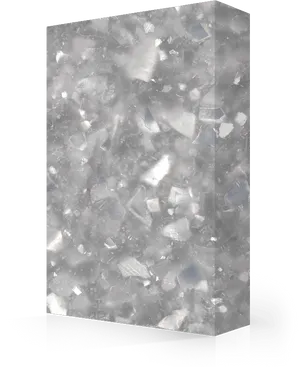 Silver Crystal Texture Cube PNG Image