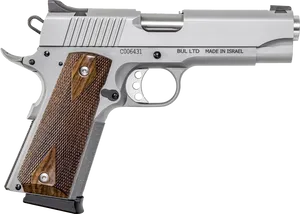 Silver Desert Eagle Pistol PNG Image