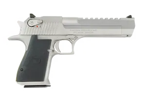 Silver Desert Eagle Pistol PNG Image