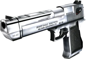 Silver Desert Eagle50 A E PNG Image