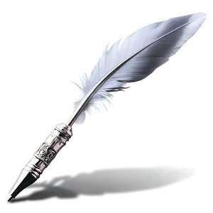 Silver Feather Pen Png Uis57 PNG Image