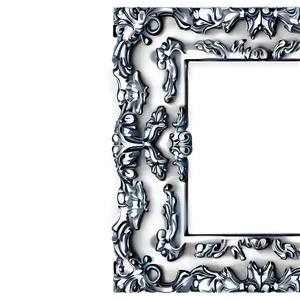 Silver Frame Photo Border Png Mgs PNG Image