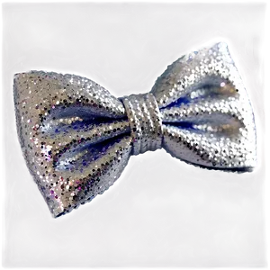 Silver Glitter Bow Tie Png Dpc PNG Image