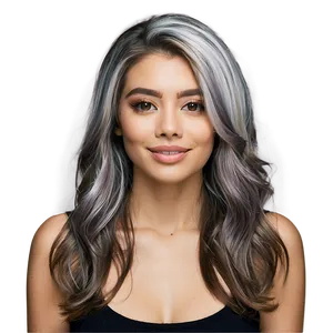 Silver Hair Highlights Png Pvm82 PNG Image