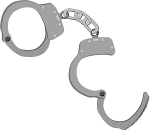 Silver Handcuffs Isolated Background PNG Image